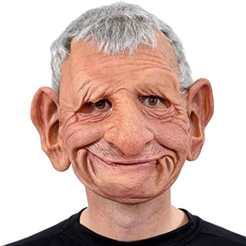 Eoixuqbac Grandpa Old Man, Halloween Latex Full, Old Man Decor Realistic s, Realistic Latex Masquerade, For Party Parade Cosplay Costume Props Adults von Eoixuqba