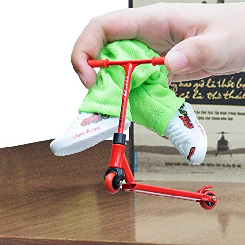 Finger Scooter Metal - 8,5 Cm Alloy Finger Scooter Set,Finger Stunt Scooter,Finger Roller Scooter,Finger Board Set,Finger Zweirad Roller Scooter Finger Schuhe Fingerhose,Fingerspitzenbewegung von Eoixuqba