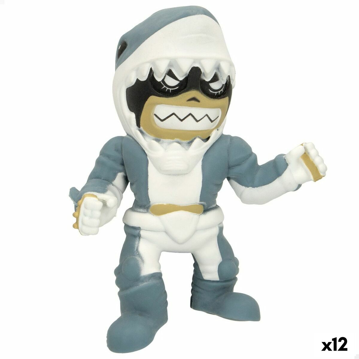 Actionfiguren Eolo Super Masked Jaw Boy 14 x 16 x 8,5 cm Elastisch (12 Stück) von Eolo