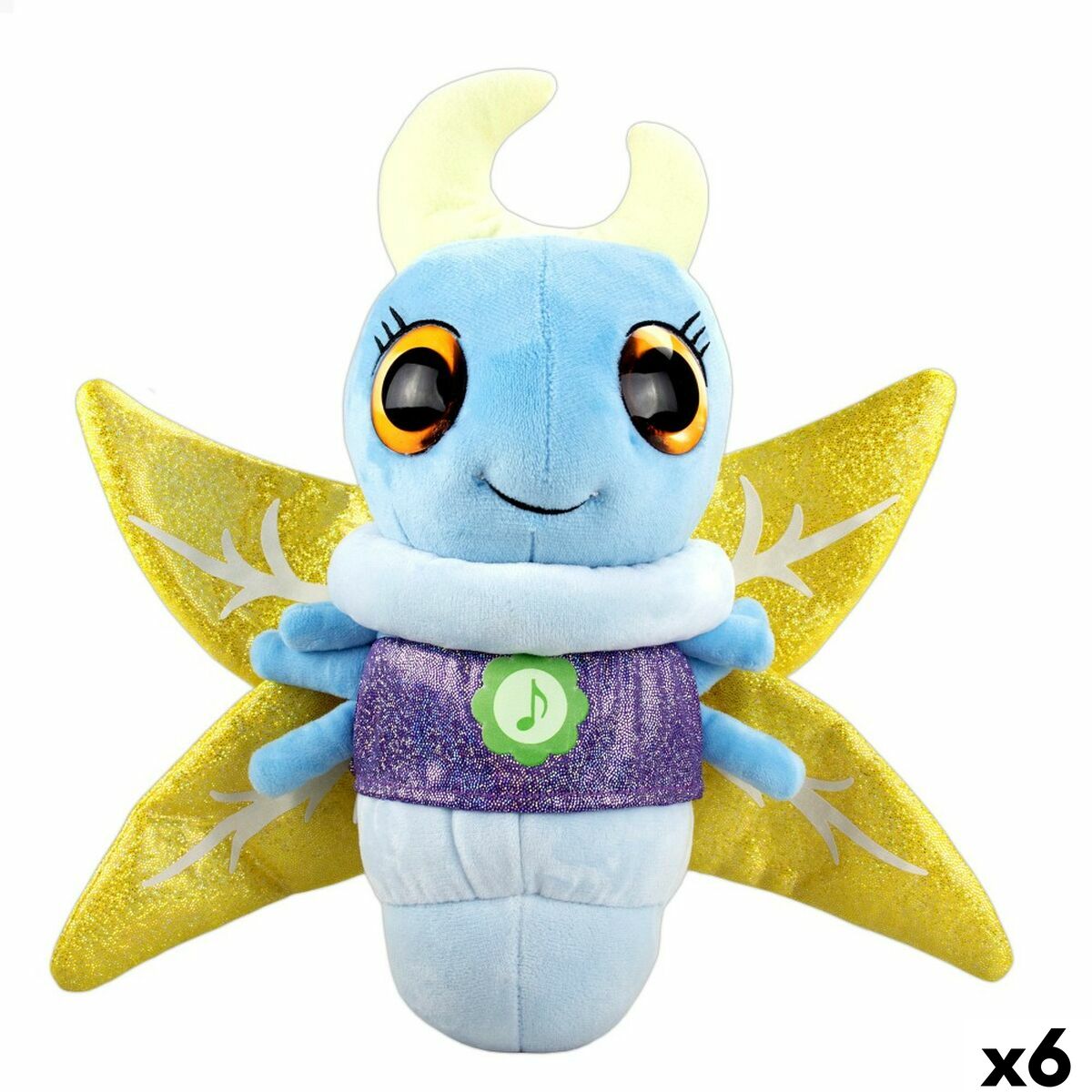 Fluffy toy Eolo Firefly Blue 33 x 27 x 13,5 cm (6 Units) von Eolo