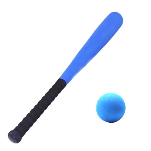 Eorleya Baseballschläger Ball Set 64cm Lustige Spiele Kinder Schläger für Erwachsene Kinder Leichter Baseballschläger mit Trainingsball Blau von Eorleya