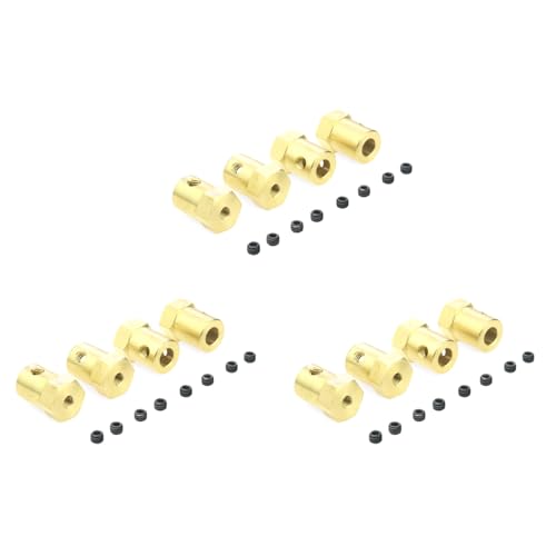 Eoslcusmvl 12PCS 5Mm Bis 12Mm Messing Kombinierer Radnabe Sechskantadapter für B14 B16 C14 C24 MN D90 D91 MN99S RC Auto Upgrade Teile von Eoslcusmvl