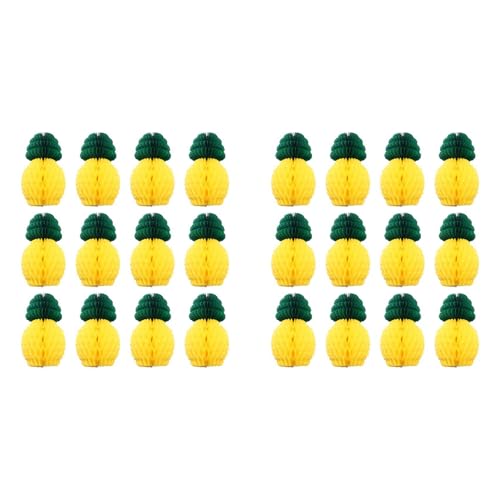 Eoslcusmvl 24 Pack Ananas Waben Mittelstücke Seidenpapier Ananas 8 Bedarf Tisch Hängen Dekoration Hawaiian Luau Geburtstag Hochzeit Nach Hause Gefallen von Eoslcusmvl