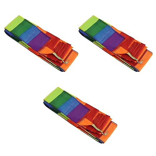 Eoslcusmvl 3X Super Nylon Lenkdrachen Schwanz Regenbogen Linie Kite Zubehoer Kinder Spielzeug von Eoslcusmvl