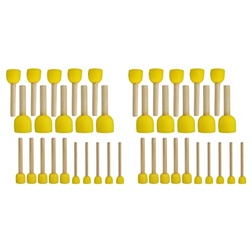 Eoslcusmvl 40 Stueck Runde Schwaemme Pinsel Set Kinder Malwerkzeuge - Schwamm Malerei Set DIY Malwerkzeuge In 4 Groessen von Eoslcusmvl