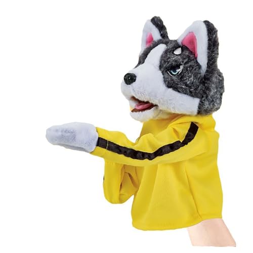 Kung Fu Dog, Kung Fu Husky, 2pcs Kung Fu Animal Toy Husky Gloves Doll Children's Game Plush Toys, Soundable Boxing Dog (1 Pcs) von Eowduk