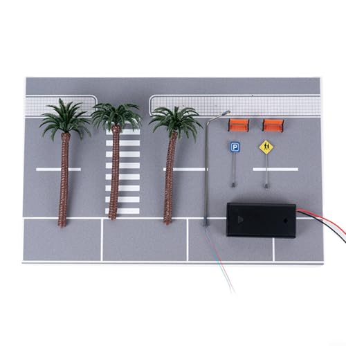 EpheyFIF 1/64 Diorama Auto Parkplatz Modellbausatz mit LED-Lichtunterstützung, Stadtstraßenszenen-Display für Sammler, einfache Montage, 30 cm x 19 cm von EpheyFIF