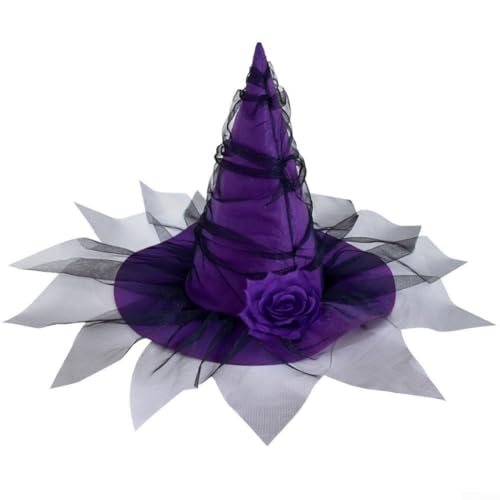 EpheyFIF Leichter Hexenhut mit floralen Verzierungen für Erwachsene und Frauen, Halloween-Kostüm, Events und Gothic-Cosplay EpheyFIF Leichter Hexenhut mit floralen Verzierungen für Erwachsene und Frauen, Halloween-Kostüm, Events und Gothic-Cosplay von EpheyFIF