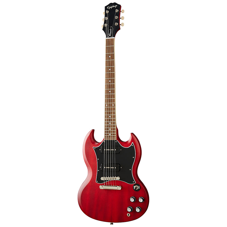 Epiphone SG Classic Worn P-90 Cherry E-Gitarre von Epiphone