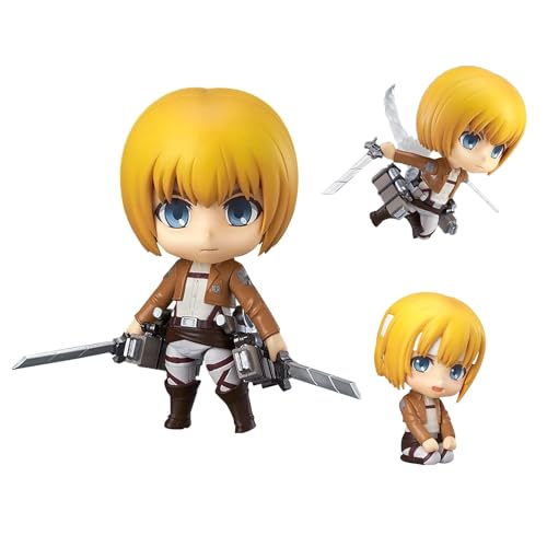 Anime Armin Arlert Actionfiguren Q Edition Cartoon Charakter kann die Gesichts- und Körperbewegungen verändern, PVC-Modellstatue, Desktop-Dekoration, Sammlung, Geschenke für Fans von Epitome