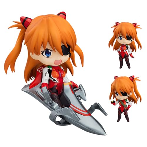 Asuka Langley Soryu Anime Figur Q Edition Bewegliche Gelenk-Actionfigur Cartoon Charakter Kampfhaltung Anime Peripherie PVC Modell Statue Desktop Dekoration Sammlung Geschenke für Fans von Epitome