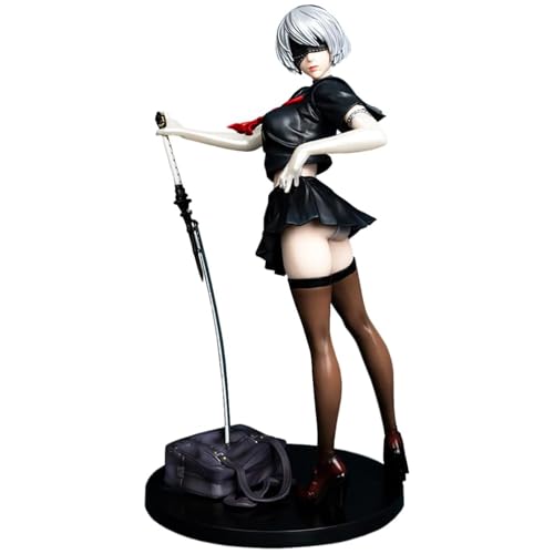 Epitome 2Byorha Anime Figur Nr. 2 Typ B Figur Anime Action Abenteuer Spiel Charaktere Statue 2B Stehhaltung PVC Modell Ornamente Desktop Sammlung Geschenke für Fans von Epitome