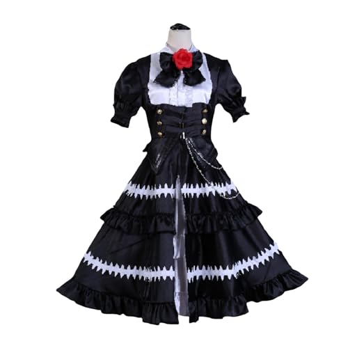 Epitome Anime Manga Date A Live Characters Tokisaki Kurumi Cosplay Sets Kleid Komplettes Set Kostüme geeignet für Festivals Party (L) von Epitome