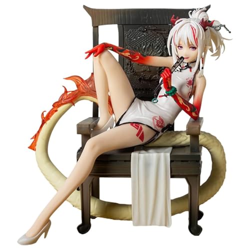 Epitome Arknights Nian Figur Anime Game Characters Figur Cheongsam Sitzposition Nian 1/7 Figur 17 cm PVC Modell Statue Desktop Dekoration Sammlung Geschenke Fans von Epitome