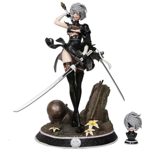 Epitome Automata 2B YoRHa Nr. 2 Typ B Actionfigur Anime Spiel Mädchen Figur austauschbare Kopf Charaktere Statue PVC Modell Desktop Ornamente Dekoration Souvenir Sammlung Geschenk für Fans von Epitome