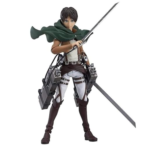 Epitome Eren Yeager Anime Figur Eren Jaeger Actionfigur Coole Kampfszene Modell mit beweglichen Gelenken Cartoon Charakter PVC Modell Statue Desktop Dekoration Sammlung Geschenke für Fans von Epitome