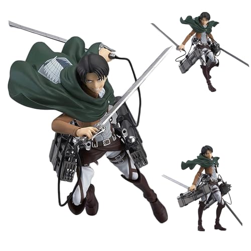 Epitome Eren Yeager Figur Levi Scout Regiment Actionfigur Cosplay Anime Modell Bewegliche Anime PVC Modell Statue Sammlerstücke Ornamente Desktop Dekorationen Geschenke von Epitome