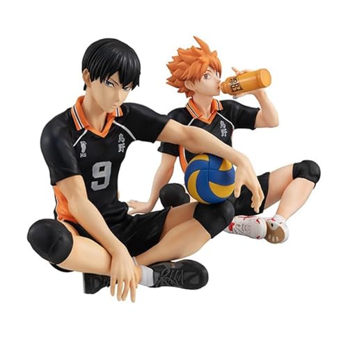 Epitome Haikyuu Figur Hinata Shōyō/Kageyama Tobio Anime Charakter Modell PVC Sitzende Pose Skulptur Desktop Ornament (Stil 2+3) von Epitome