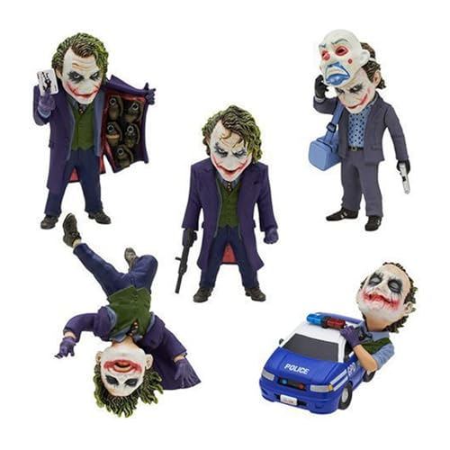 Epitome Joker Anime Figur Heath Ledger Actionfigur Q Version Fünf Joker Anime Cartoon Charaktere PVC Modell Statue Desktop Dekoration Sammlung Geschenke für Fans von Epitome