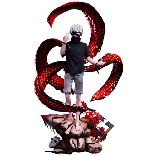 Epitome Kaneki Ken Figure Tokyo Ghoul Anime Figure Head Accessories Can Be Replaced Cool Scene Model Tokyo Ghoul Kaneki Ken Action Figure PVC Statue Desktop Decoration Collection Gifts for Fans von Epitome