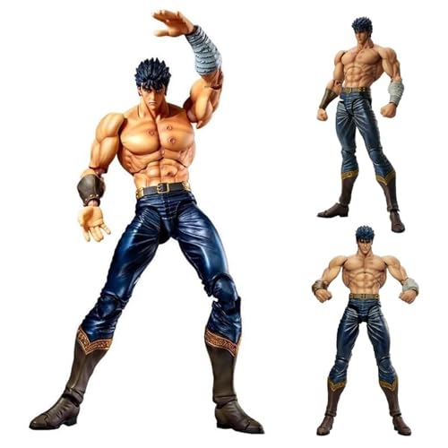 Epitome Kenshiro Anime Figur Kenshiro Actionfigur Kampf Haltung Bewegliche Gelenke Charakter Modell Statue Desktop Dekoration Sammlerstück Geschenke für Fans von Epitome