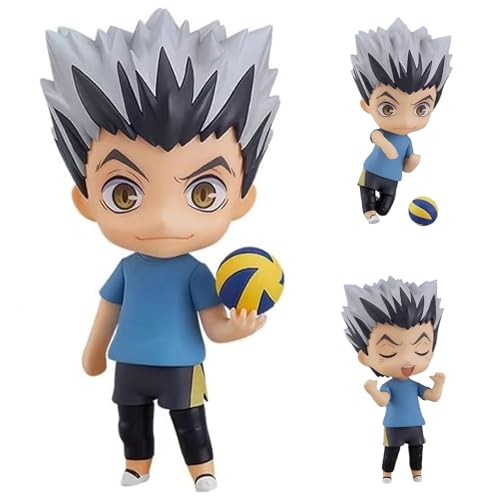 Epitome Kotaro Bokuto Figur Haikyuu Anime Figur Q Version Mini Statue Actionfigur Bewegliches austauschbares Gesicht Anime Modell Desktop Dekoration Sammlung Geschenke für Fans von Epitome