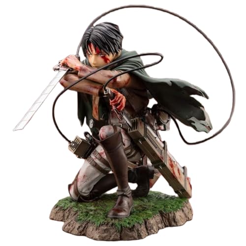 Epitome Levi Ackermann Anime Figur Eren Jaeger Figur Pfadfinderregiment Actionfigur PVC Modell Statue Ornamente Desktop Dekoration Sammlung Geschenke für Fans von Epitome