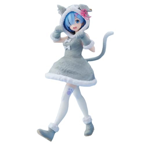 Epitome Re:Zero Figur Rem Anime Figur Cartoon verspielt niedlich dynamische Haltung Actionfigur Remu PVC Modell Statue Sammlerstück Dekoration Ornamente Geschenke von Epitome