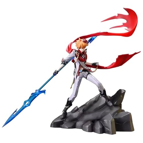 Epitome Tartaglia Anime Figur Spiel Charakter Serie Figur Tartaglia Anime Actionspiel Statue Kampfszene PVC Modell Statue Desktop Dekoration Sammlung Geschenke Fans von Epitome