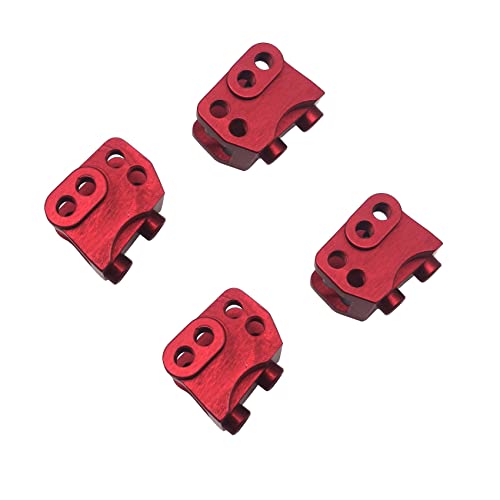 Epodmalx 4 Stücke CNC Aluminium Vorne Hinten Unten StoßDäMpfer Link Mount für Axial SCX10-II 90046 90047 AR44 Achse, Rot von Epodmalx