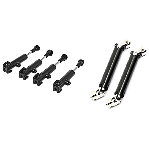 Epodmalx 4 x für C14, C24, C34, C44 und 2 x Aluminium-Mittelantriebswelle für 1/10 SCX10 D90 94180 RGT18000, schwarz von Epodmalx