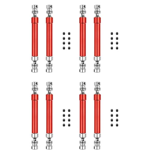 Epodmalx 8PCS Metall CVD Antriebswelle 110-160mm für 1/10 RC Rock Crawler Axial SCX10 90046 Trx4, Rot von Epodmalx