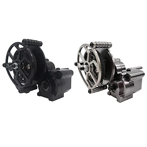 Epodmalx CNC-Getriebegehäuse aus Metall, Zentralgetriebe mit Stahlgetriebe-Set für 1/10 Axialummantelung, B & C, 2 Stück von Epodmalx
