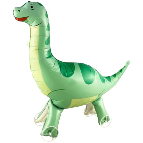 3D Dinosaurier Folienballon Stehend mit Rädern, Walking Tiere Luftballons Stehend für Kinder Geburtstag Party Deko, Geschenk Mitgebsel Mädchen Junge, 1 Stück von Epokus