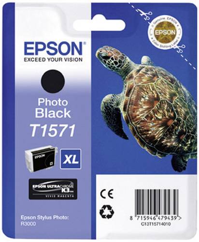 Epson Druckerpatrone T1571 XL Original Foto Schwarz C13T15714010 von Epson