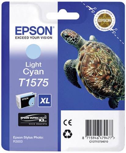 Epson Druckerpatrone T1575 XL Original Hell Cyan C13T15754010 von Epson