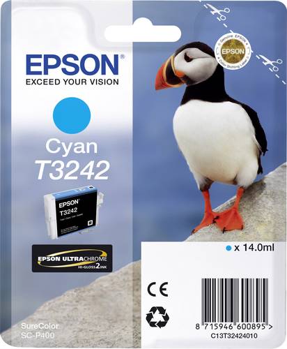 Epson Druckerpatrone T3242 Original Cyan C13T32424010 von Epson