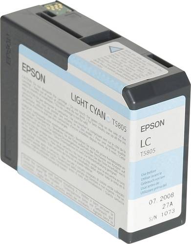 Epson Druckerpatrone T5805 Original Hell Cyan C13T580500 von Epson