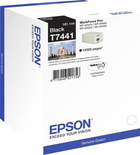 Epson Druckerpatrone T7441 Original Schwarz C13T74414010 von Epson