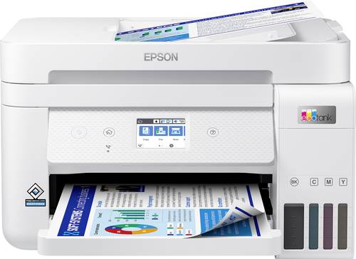 Epson EcoTank ET-4856 Multifunktionsdrucker Tintenstrahl Farbe A4 Drucker, Scanner, Kopierer, Fax AD von Epson