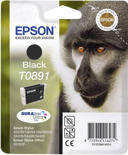 Epson Druckerpatrone T0891 Original Schwarz C13T08914011 von Epson