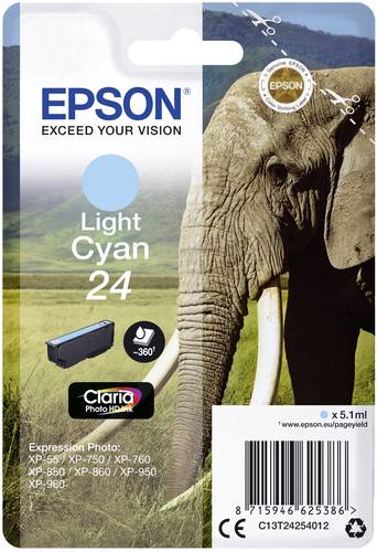 Epson Druckerpatrone T2425, 24 Original Hell Cyan C13T24254012 von Epson