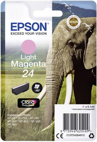 Epson Druckerpatrone T2426, 24 Original Hell Magenta C13T24264012 von Epson