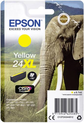 Epson Druckerpatrone T2434, 24XL Original Gelb C13T24344012 von Epson