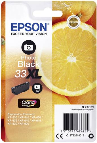 Epson Druckerpatrone T3361, 33XL Original Foto Schwarz C13T33614012 von Epson