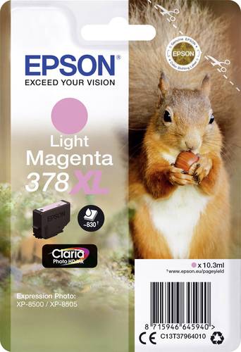 Epson Druckerpatrone T3796, 378XL Original Hell Magenta C13T37964010 von Epson