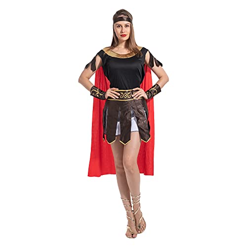 EraSpooky Adult Roman Warrior Cosplay Kostüm Damen Party Gladiator Outfit Halloween Lustige Kleidung von EraSpooky