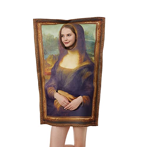 EraSpooky Berühmte Gemälde Kostüm Mona Lisa Halloween Erwachsene Männer Frauen Lustiges Kostüm von EraSpooky