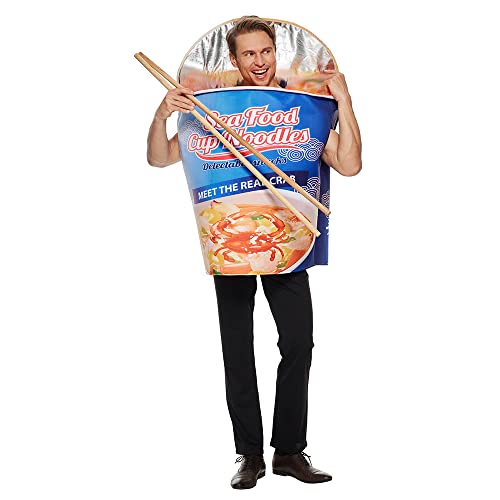 EraSpooky Bowl Noodle Kostüm für Erwachsene Unisex Männer Frauen Essen lustiges Kleid Halloween Party Anzug von EraSpooky