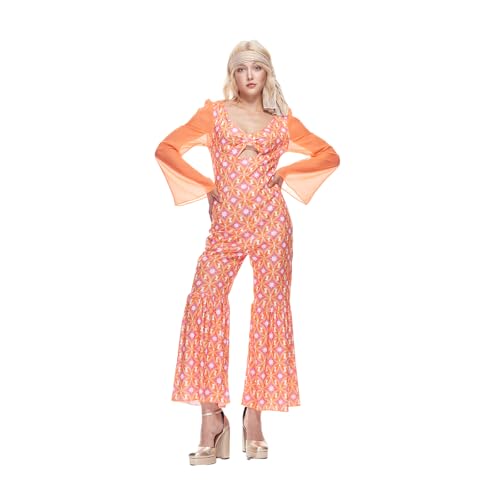 EraSpooky Damen 70er Jahre Mod Disco Dream Kostüm Erwachsene Halloween Hippie Historische Jumpsuit Outfits von EraSpooky